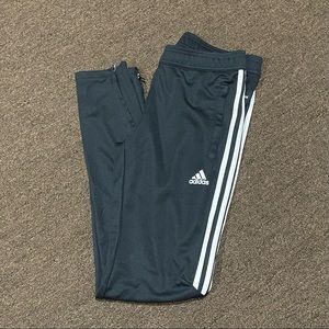 White Stripe Adidas Soccer Pants